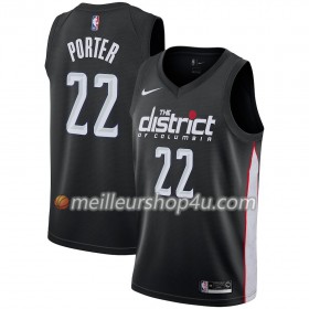 Maillot Basket Homme Washington Wizards Otto Porter  22 2018-19 Nike City Edition Noir Swingman